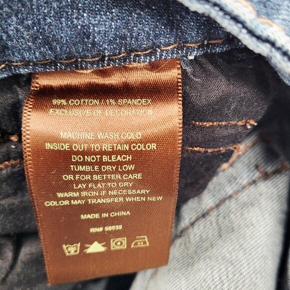 KUT from the Kloth So Low Kate Low-Rise Skinny Blue Jeans Women's Size 10 - Picture 11 of 12